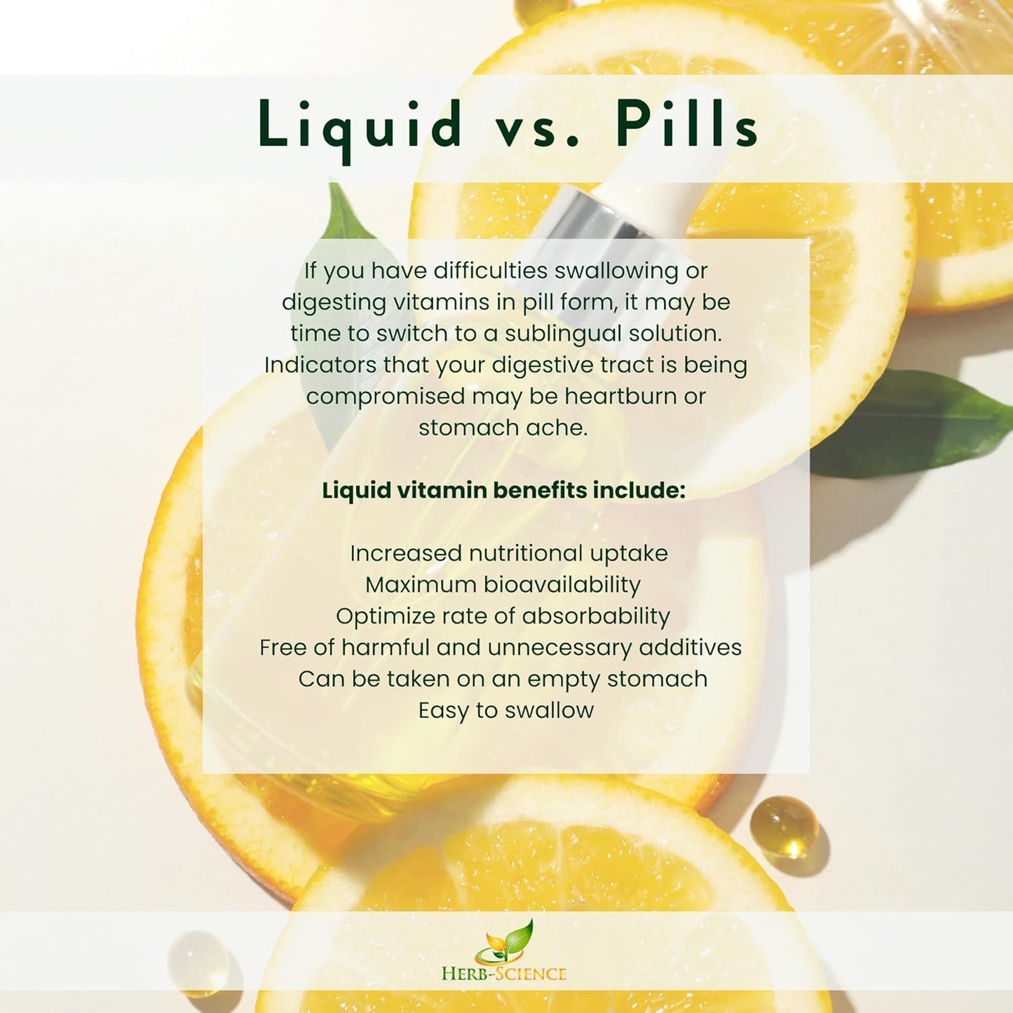 Herb-Science Liquid Vitamin C: High Absorption, Fat-Soluble Antioxidant Supplement for Immune System Support