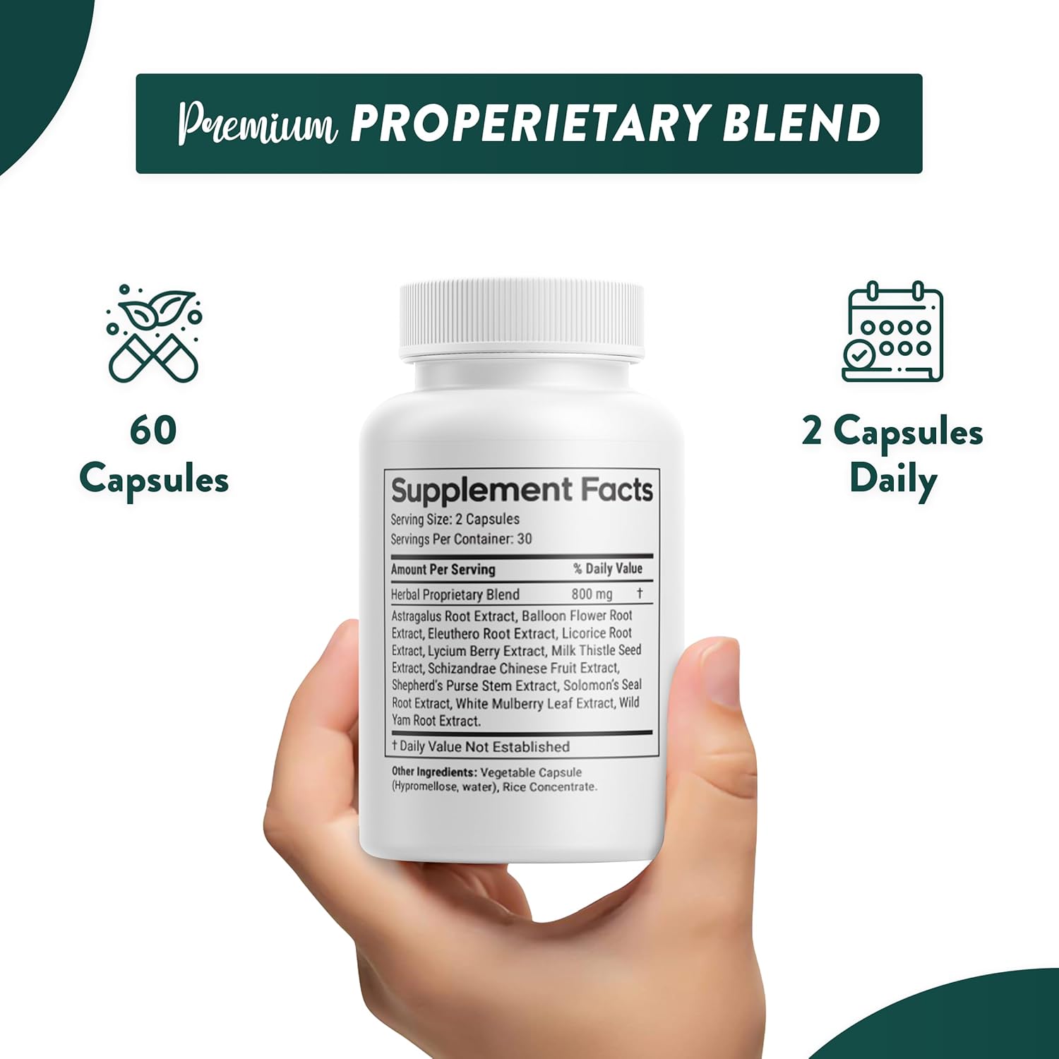 Herbal Blood Sugar Support Supplement with 11 Plant Extracts for Metabolic Health - 180 Capsules