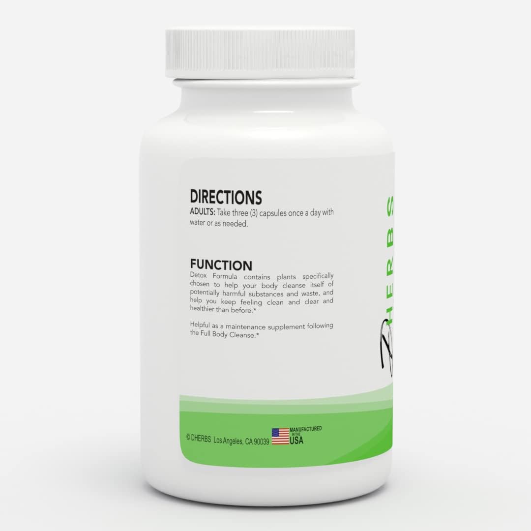 Herbal Body Cleanse Supplement with Dandelion Root - 100 Capsules