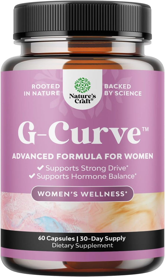 Herbal Breast and Butt Enhancement Pills with Horny Goat Weed - Natural Curves Support for Women with Saw Palmetto Extract and L-Arginine