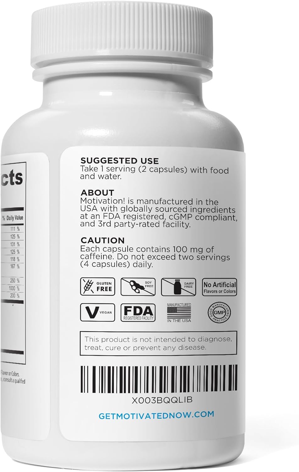 Herbal Caffeine and Energy Boost Supplement for Motivation