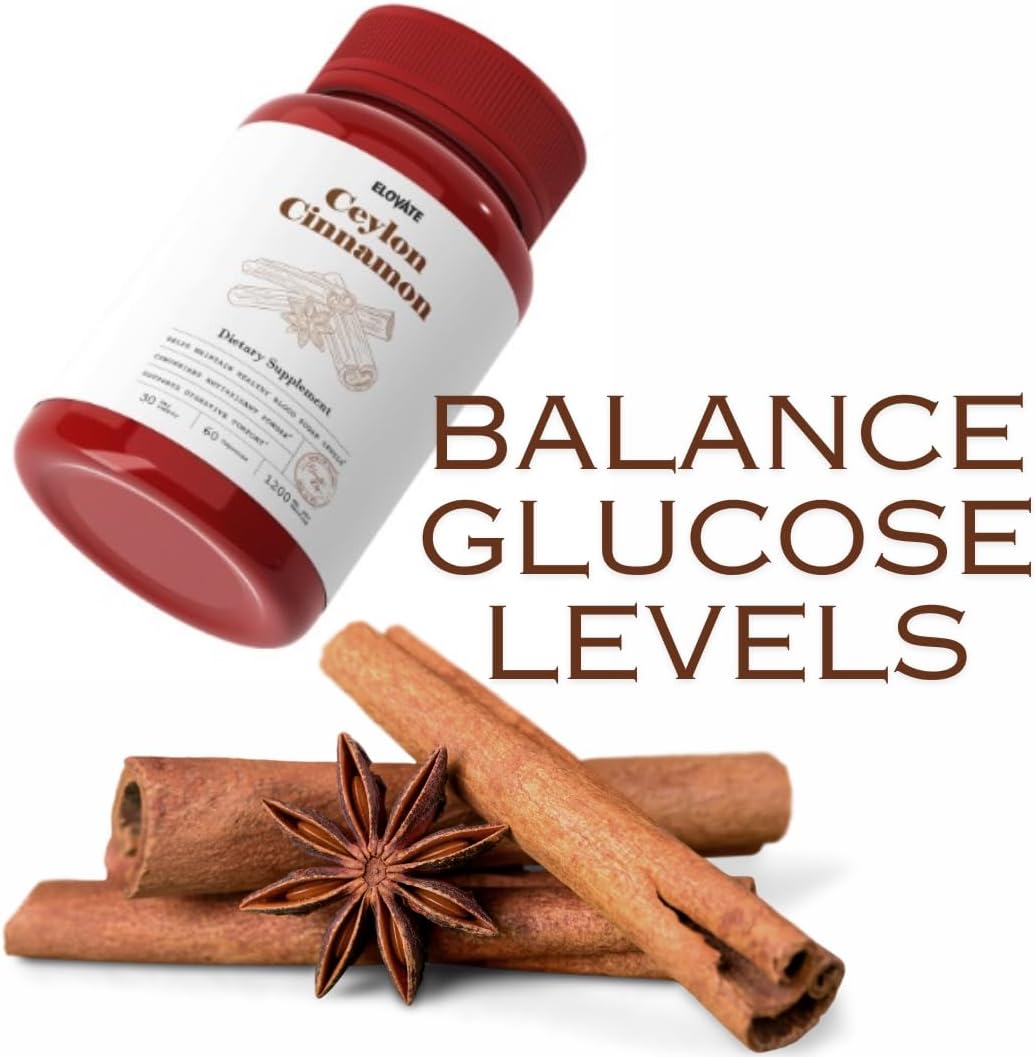 Herbal Ceylon Cinnamon Capsules for Daily Wellness - 1200mg Natural Flavored Capsules - Fast Acting Men and Women Supplement