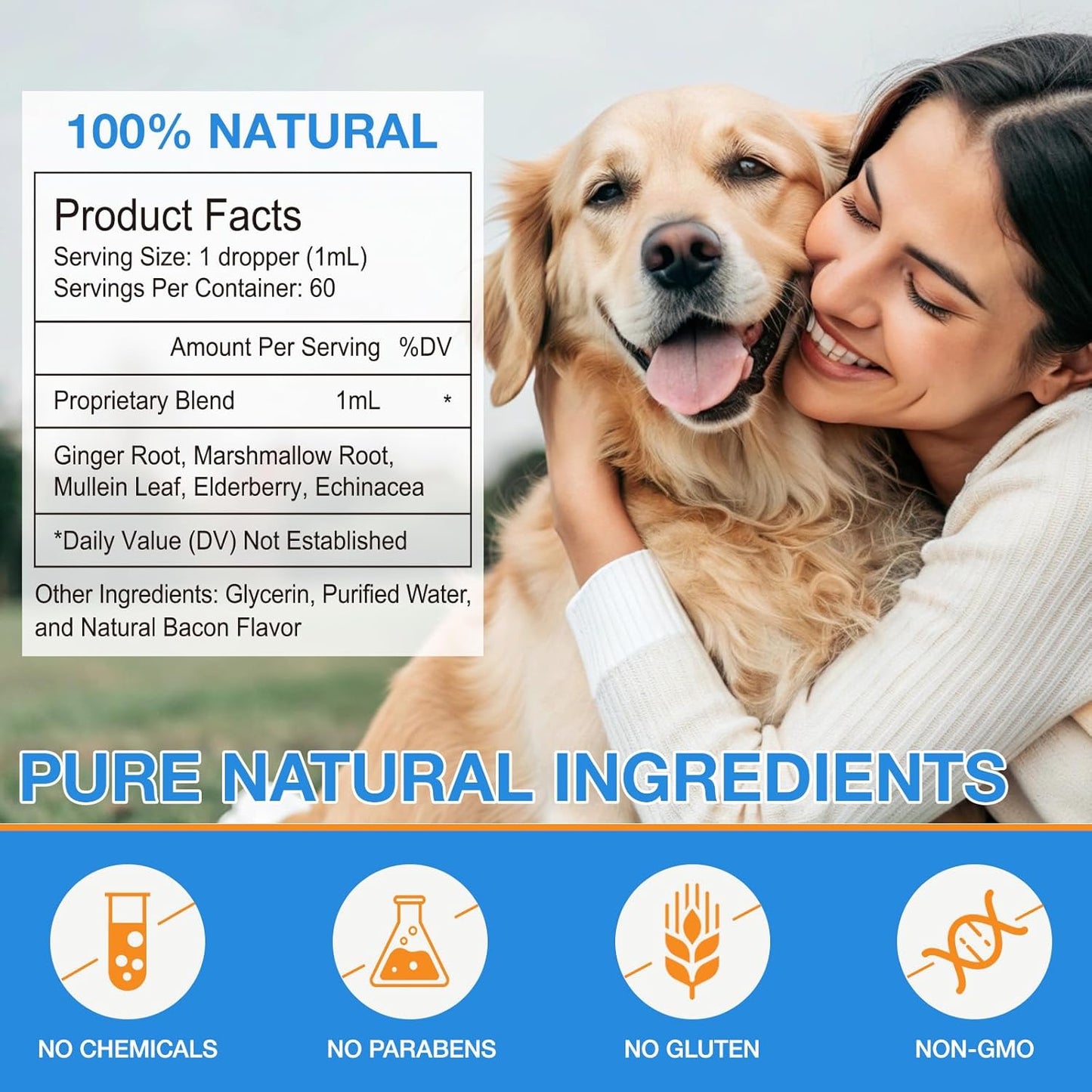 Herbal Kennel Cough Drops for Dogs - Natural Treatment Supplement for All Breeds & Sizes