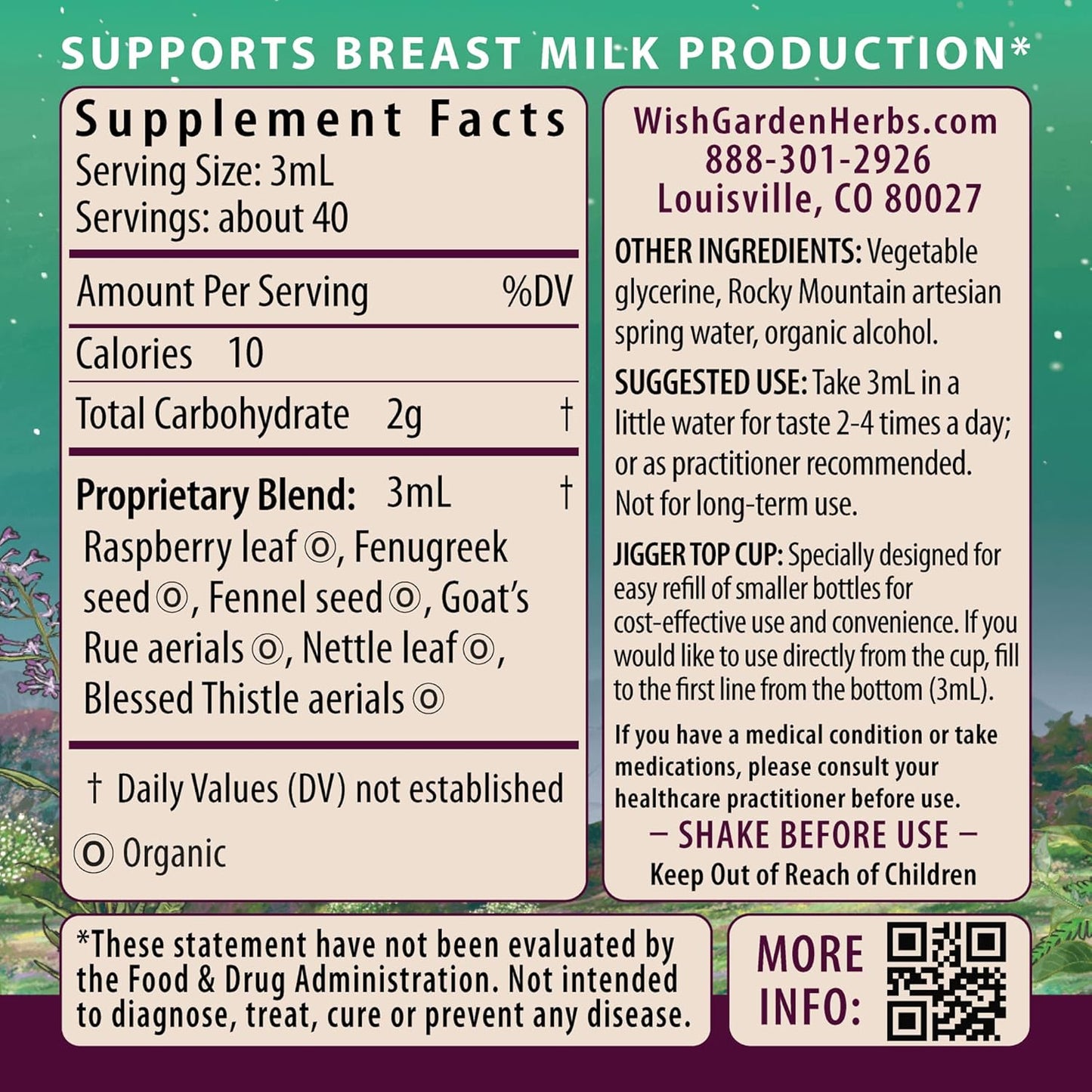 Herbal Lactation Support Supplement with Goats Rue and Fenugreek for Boosting Breast Milk Supply and Flow, 4oz