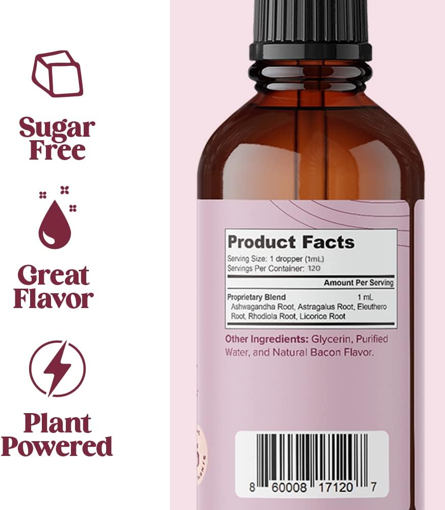 Herbal Liquid Drops for Dogs - Adrenal Support Supplement with 5 Active Ingredients - Promotes Healthy Adrenal Function - 4 fl oz