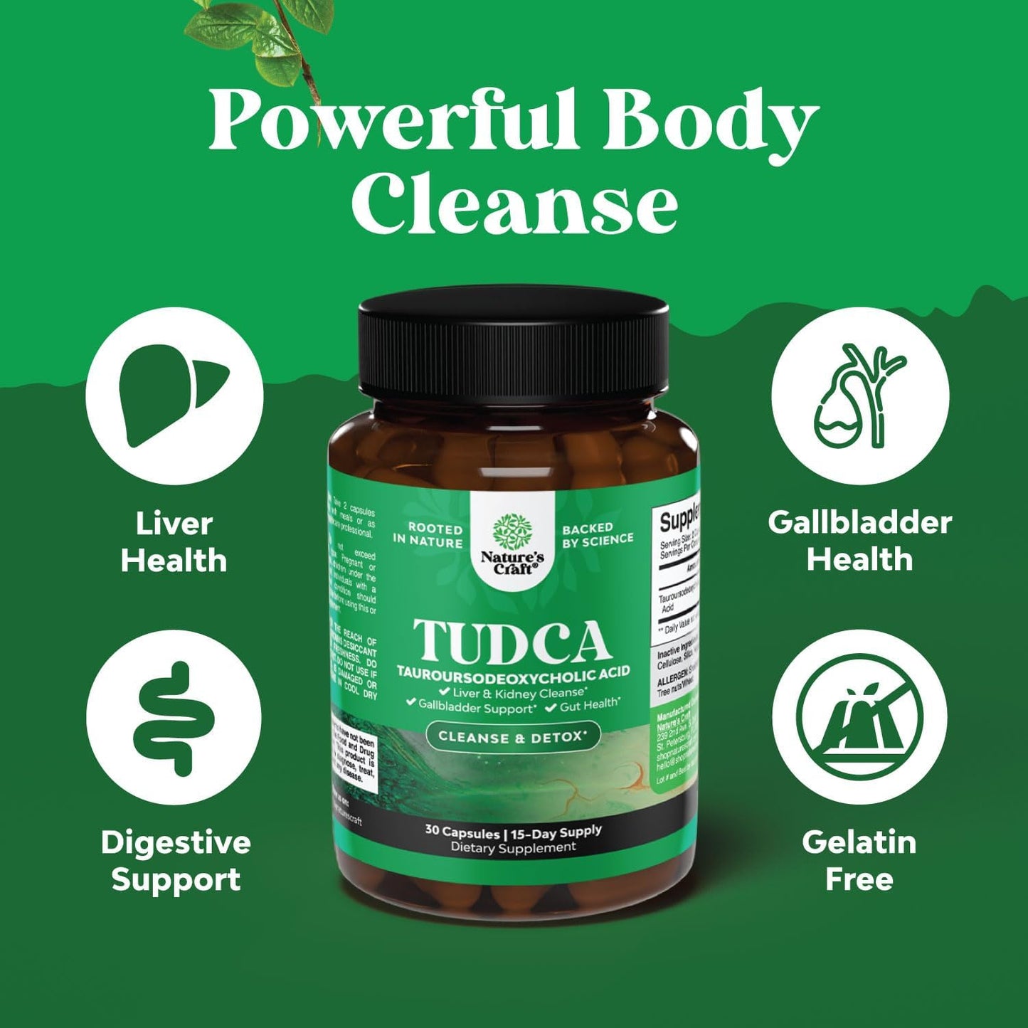 Herbal Liver Support Bundle: Liver Cleanse, Detox & Repair Formula with TUDCA Supplement for Gallbladder, Kidney, and Liver Health