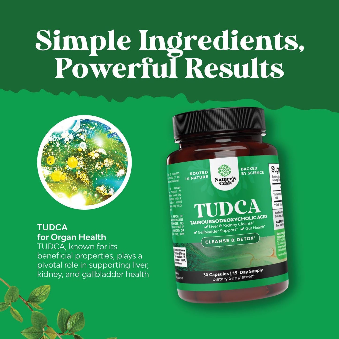 Herbal Liver Support Bundle: Liver Cleanse, Detox & Repair Formula with TUDCA Supplement for Gallbladder, Kidney, and Liver Health