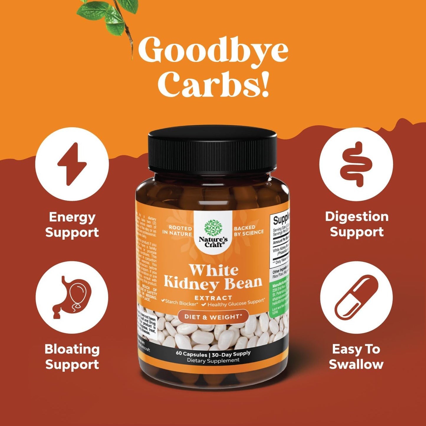 Herbal Liver Support Bundle with Milk Thistle and White Kidney Bean Energy Booster - Natural Liver Supplement with Silymarin - Energy Pills and White Bean Extract