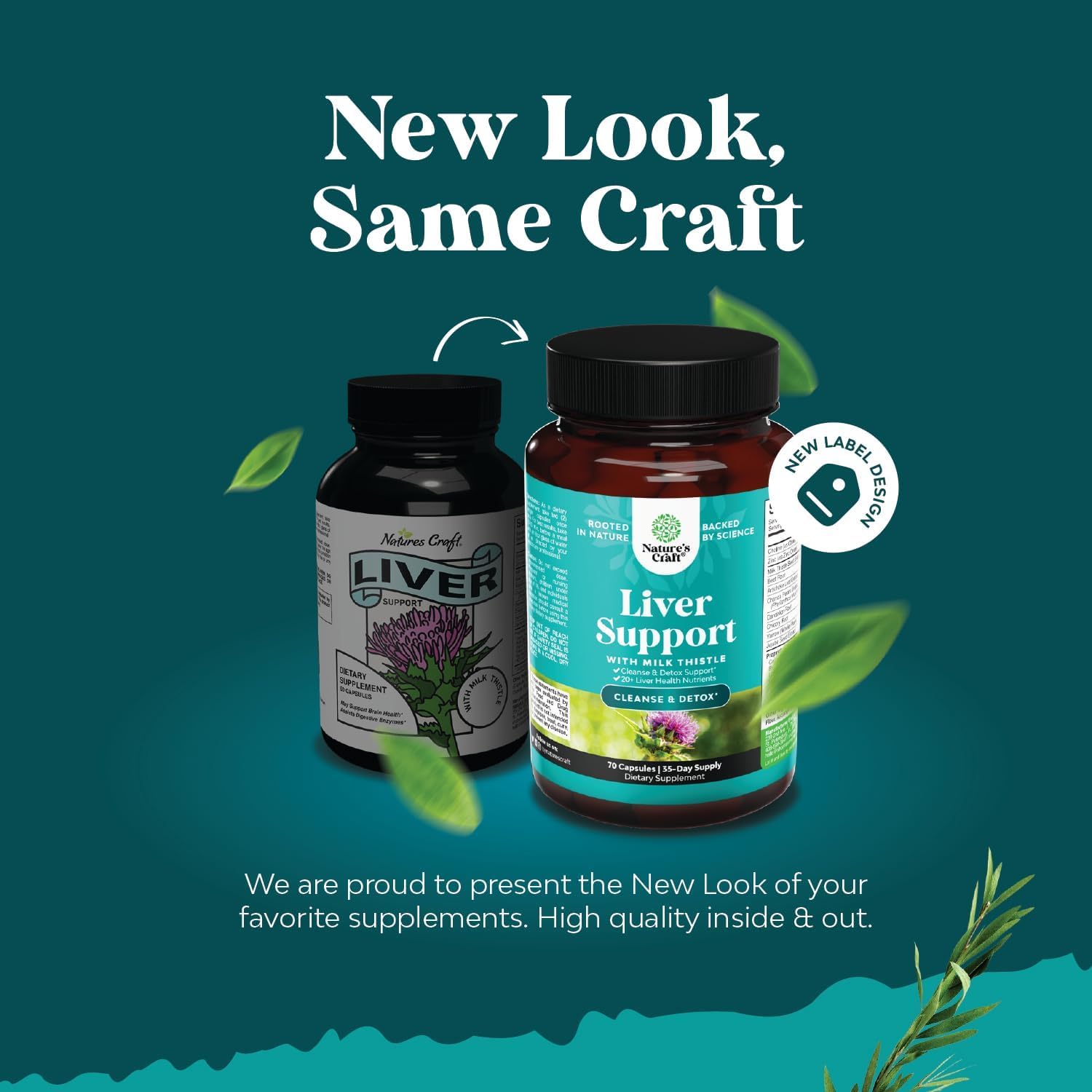 Herbal Liver Support Capsules with Milk Thistle, Dandelion Root, Choline, Beetroot & Artichoke Extract - Liver Cleanse Detox & Repair Supplement