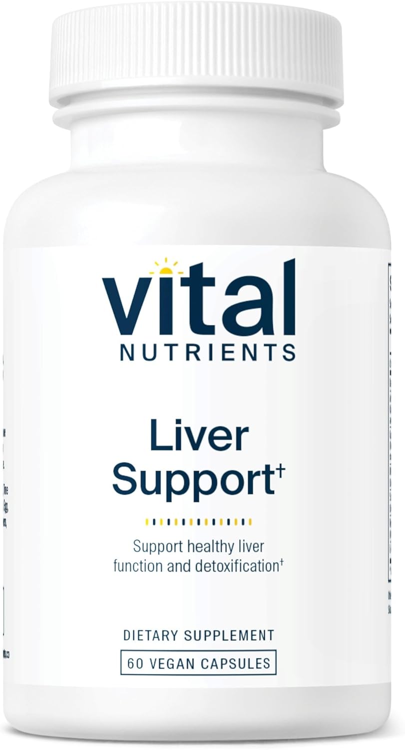 Herbal Liver Support Supplement with Milk Thistle and Curcumin - Vegan, Gluten-Free, 60 Capsules for Healthy Liver Function