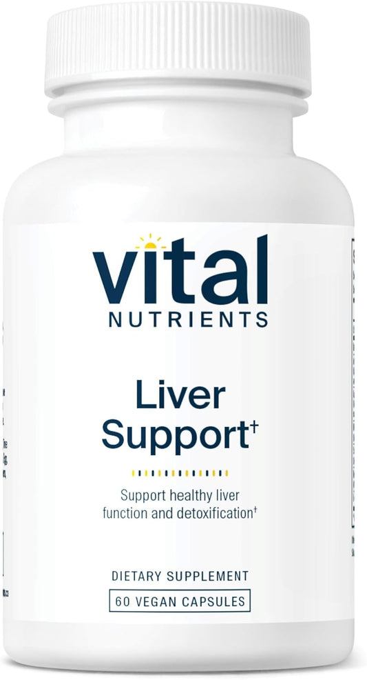 Herbal Liver Support Supplement with Milk Thistle and Curcumin - Vegan, Gluten-Free, 60 Capsules for Healthy Liver Function