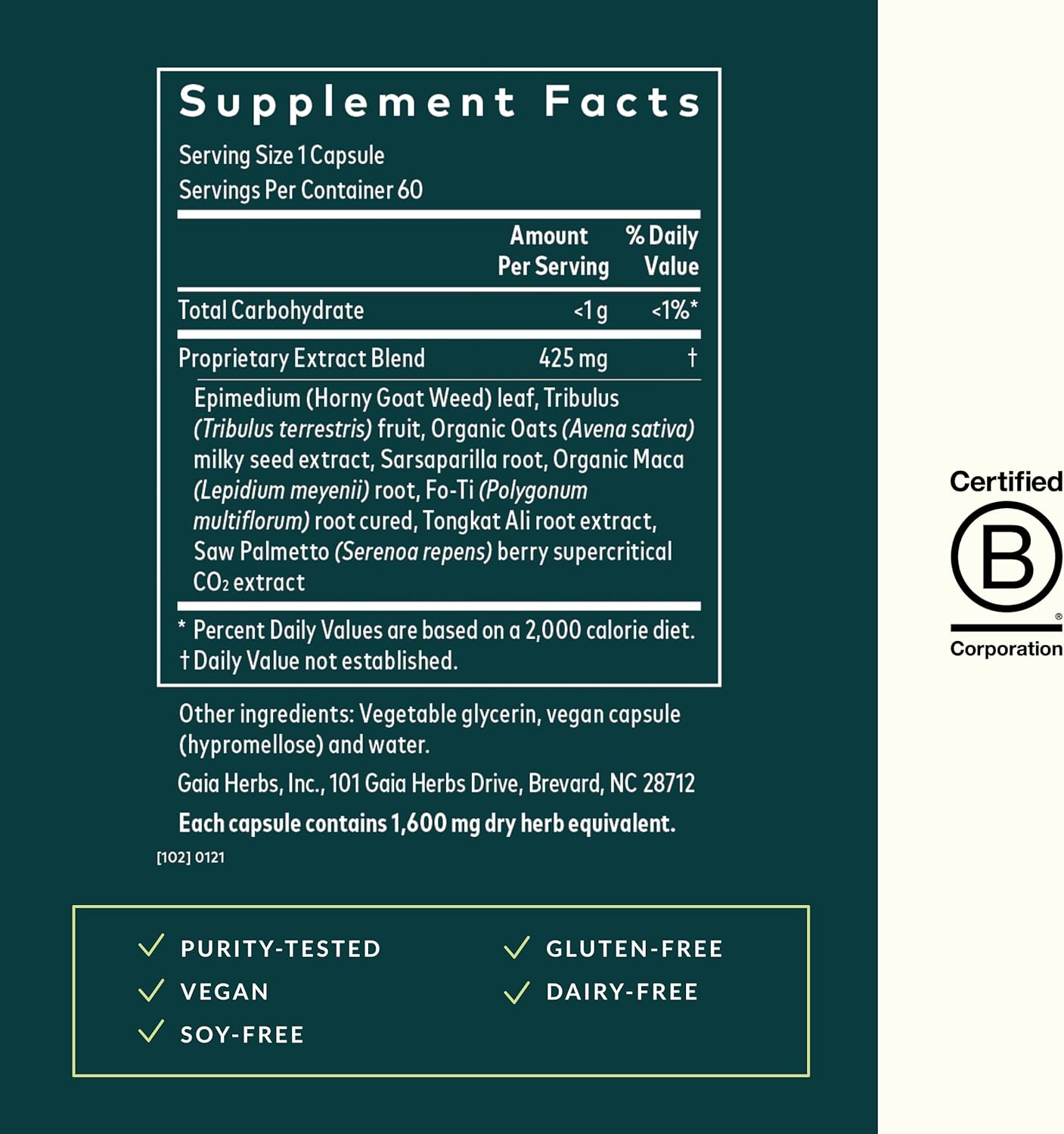 Herbal Male Libido Supplement with Saw Palmetto, Horny Goat Weed, Maca & Oats - Supports Stamina, Vitality & Hormone Balance - 60 Vegan Liquid Phyto-Capsules