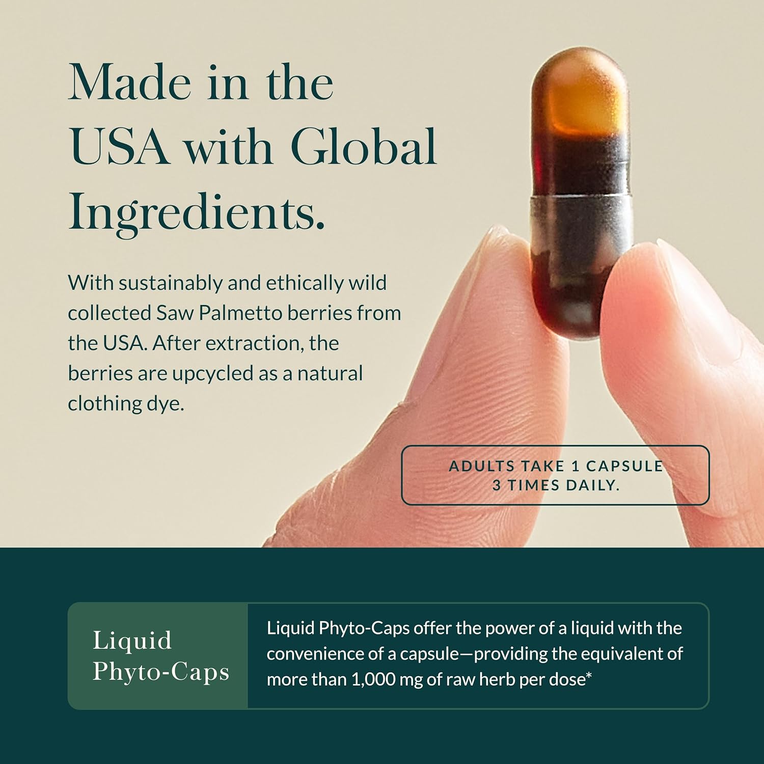 Herbal Male Libido Supplement with Saw Palmetto, Horny Goat Weed, Maca & Oats - Supports Stamina, Vitality & Hormone Balance - 60 Vegan Liquid Phyto-Capsules