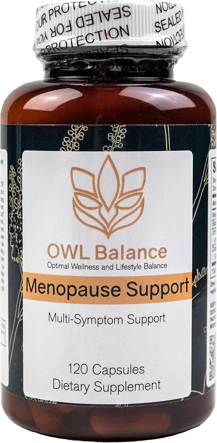 Herbal Menopause Support Capsules for Hot Flashes & Hormone Balance - 120 Capsules