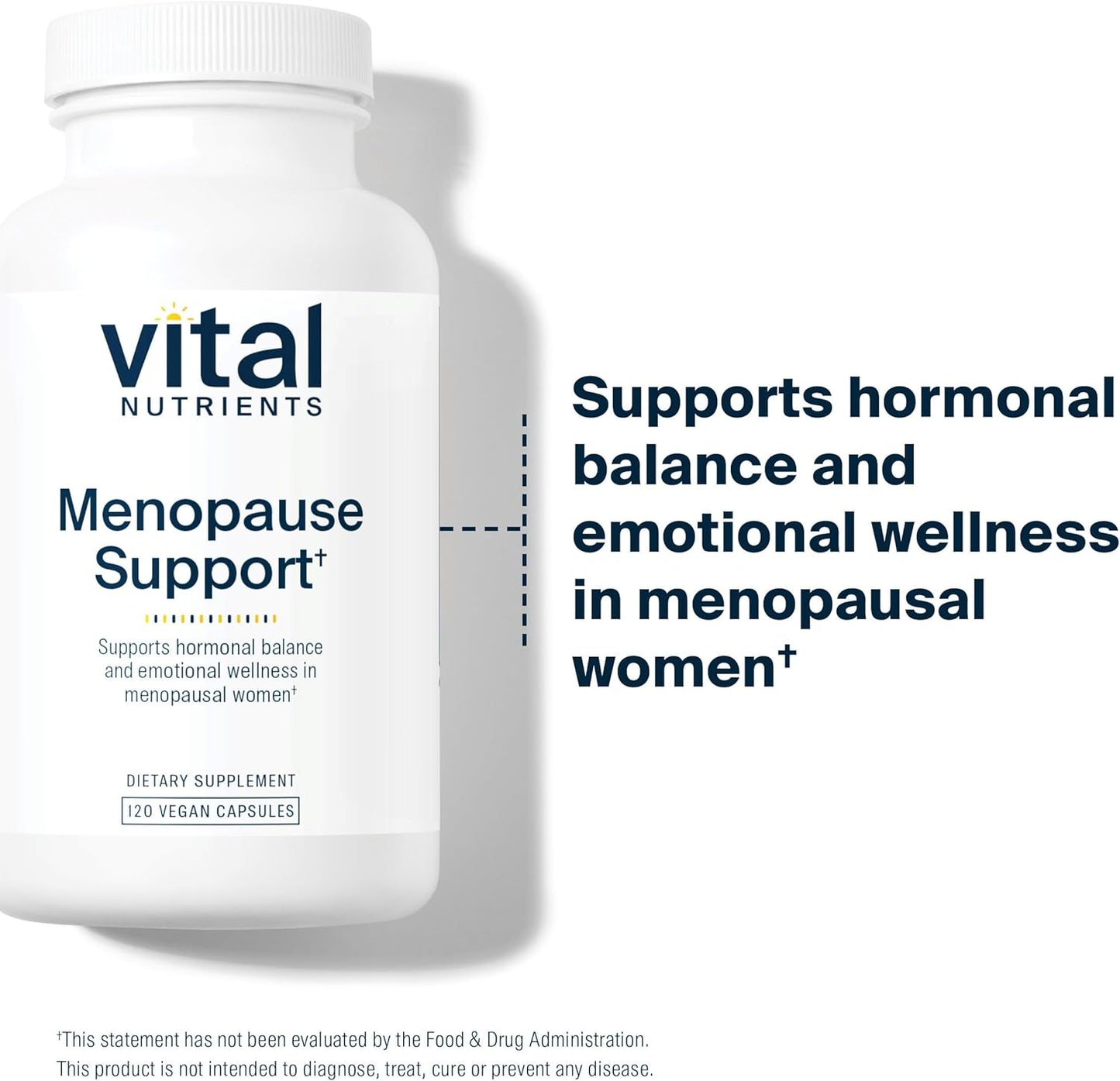 Herbal Menopause Support Supplement for Women | Hormone Balance Complex with Black Cohosh & Vitex | Vegan & Gluten-Free | 120 Capsules
