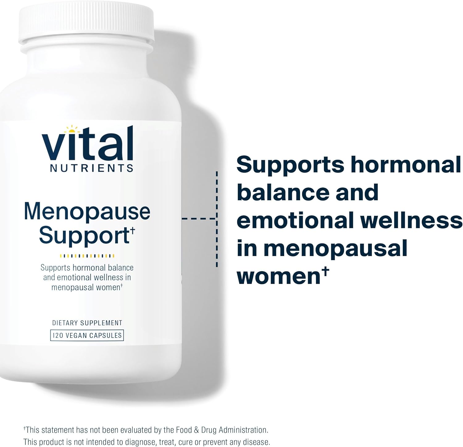Herbal Menopause Support Supplement for Women | Hormone Balance Complex with Black Cohosh & Vitex | Vegan & Gluten-Free | 120 Capsules