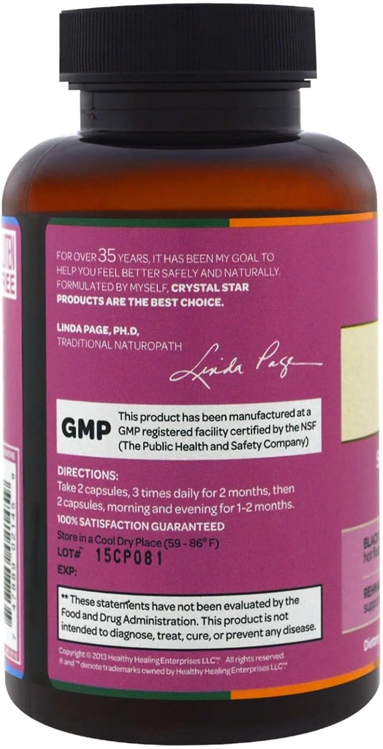 Herbal Menopause Support Supplement with Black Cohosh, Rehmannia, Damiana & Licorice - 150 Capsules, Vegetarian & Non-GMO