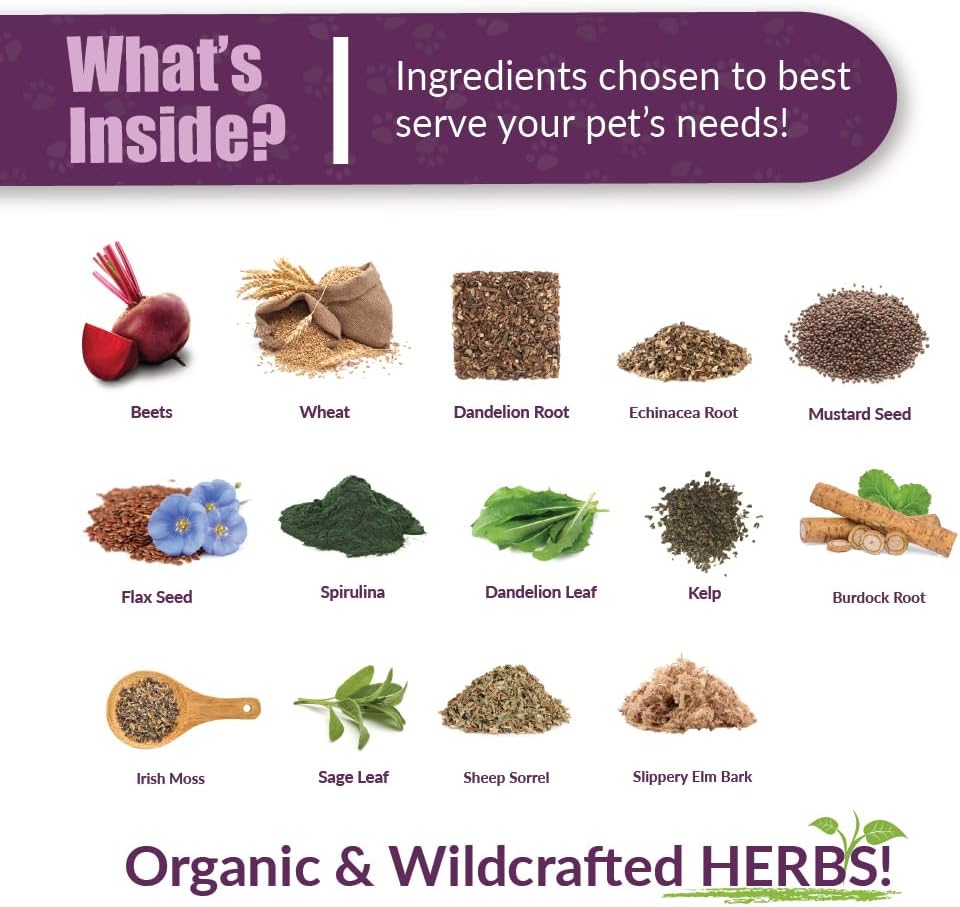 Herbal Pet Supplement for Circulation and Iron - AMBER NATURALZ Radox Blood Support Blend for Dogs, Cats, Birds, Guinea Pigs, and Rabbits - 1oz Bottle - USA Made