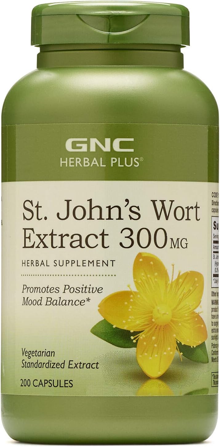 Herbal Plus St. Johns Wort Extract Capsules 300MG - 200 Count by GNC