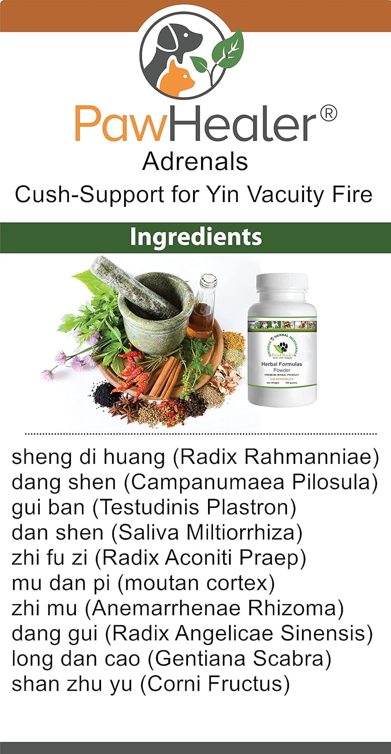 Herbal Remedy for Cushings Symptoms: PawHealer Adrenals - Support for Yin Vacuity Fire