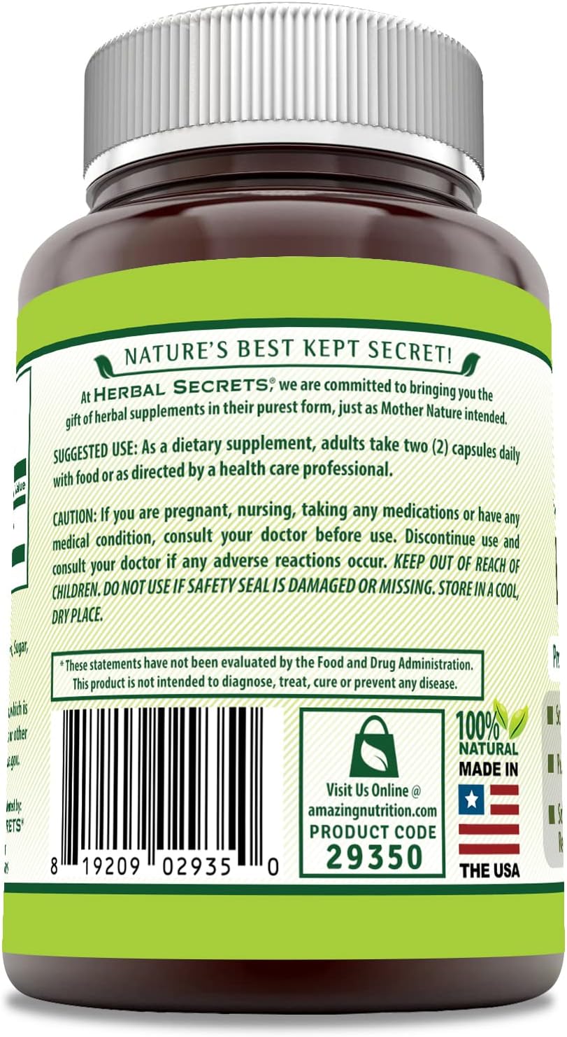 Herbal Secrets Nettle Leaf Capsules 900mg - Promotes Urinary & Prostate Health - Respiratory Support - 240 Servings