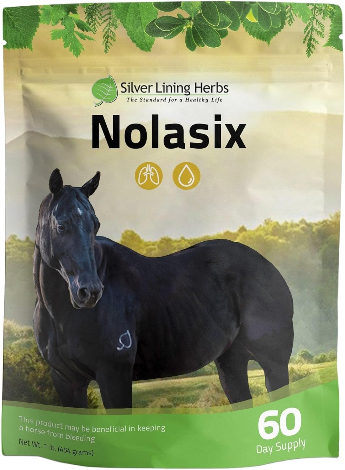 Herbal Supplement for Horses: Silver Lining Herbs Nolasix - Supports Circulatory & Cardiovascular Health - 1 lb