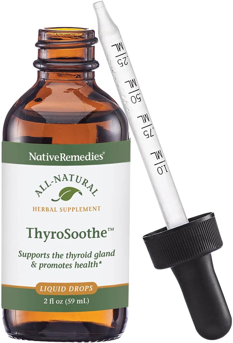 Herbal Supplement for Thyroid Support - Soothes Thyroid Gland, Promotes Endocrine System Balance - 59 mL