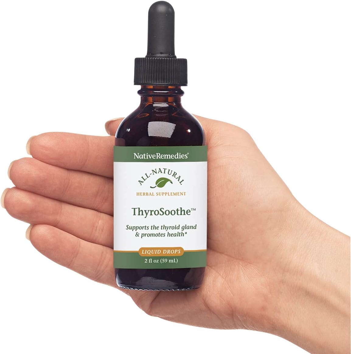 Herbal Supplement for Thyroid Support - Soothes Thyroid Gland, Promotes Endocrine System Balance - 59 mL