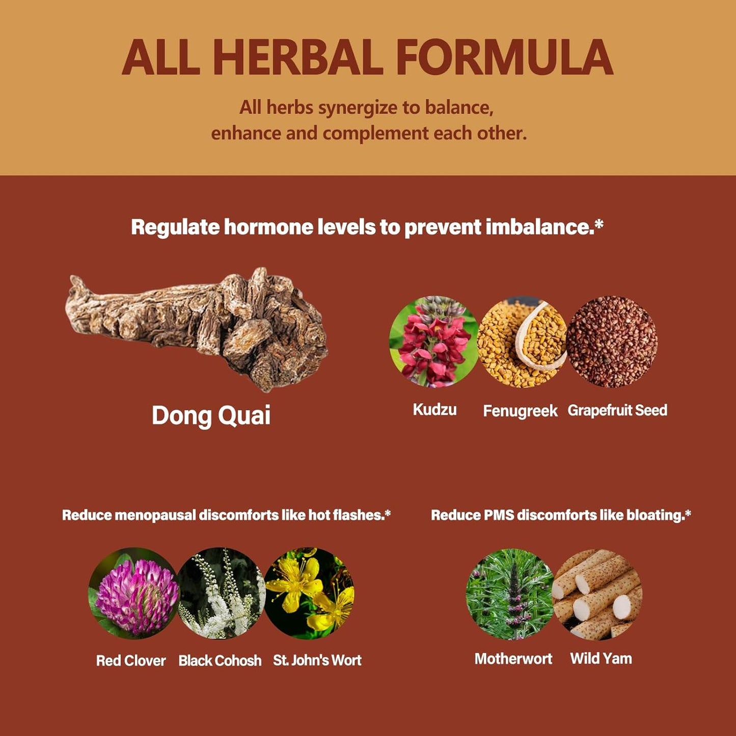 Herbal Tincture with Dong Quai for Hormone Harmony, Menopause Relief, and PMS Support - 2 oz