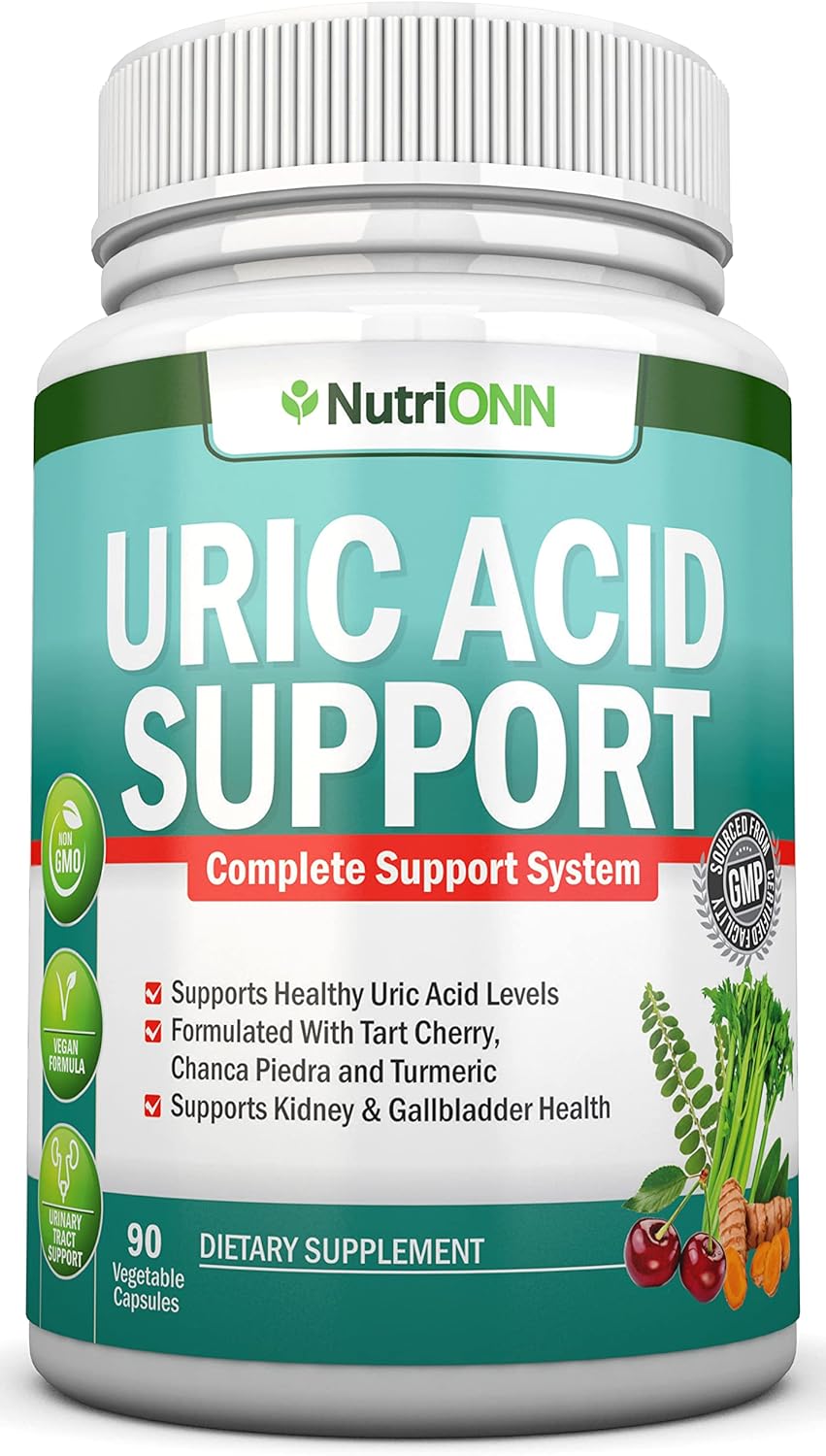 Herbal Uric Acid Cleanse Supplement with Tart Cherry & Celery Seed - Vegan - Supports Gallbladder and Kidney Health