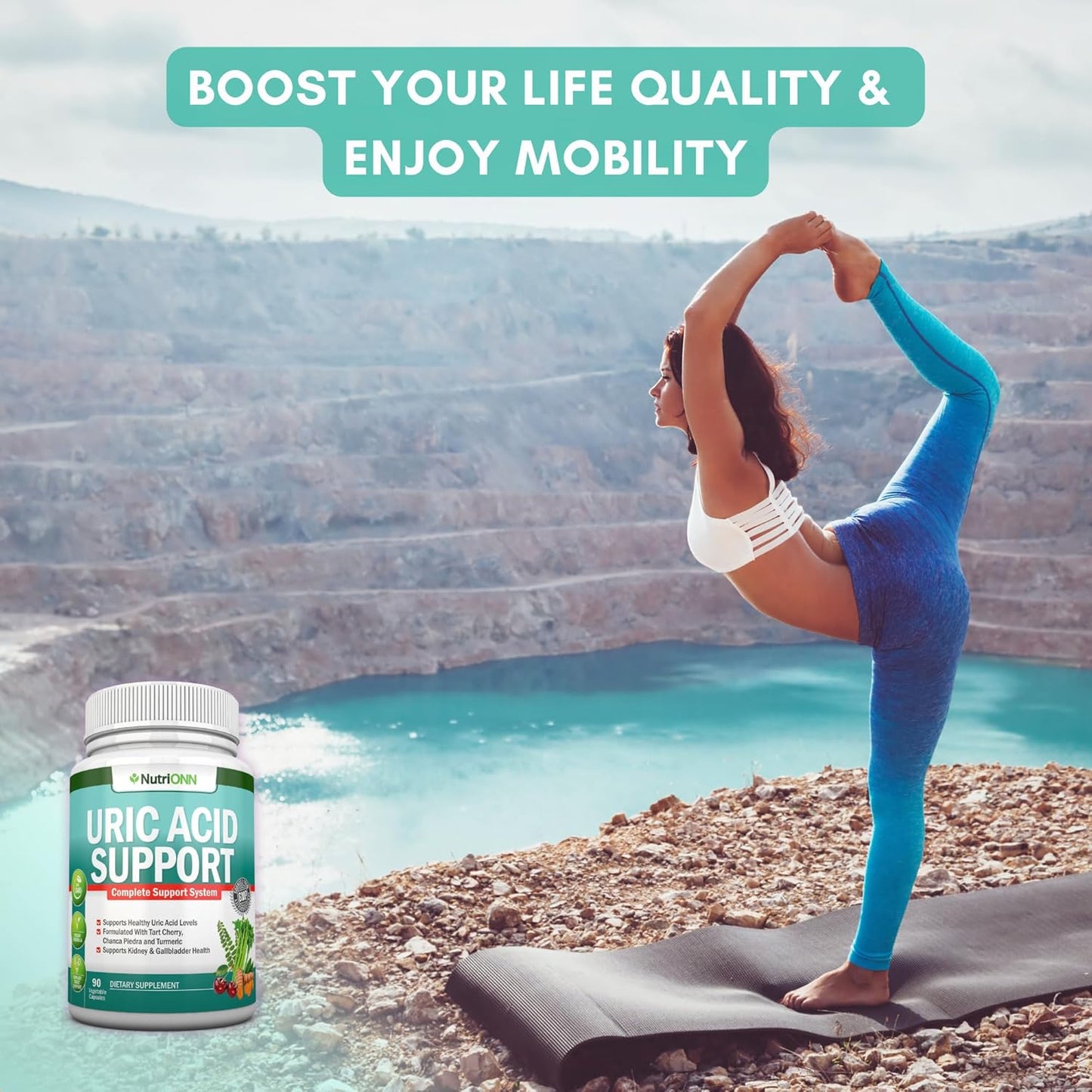 Herbal Uric Acid Cleanse Supplement with Tart Cherry & Celery Seed - Vegan - Supports Gallbladder and Kidney Health