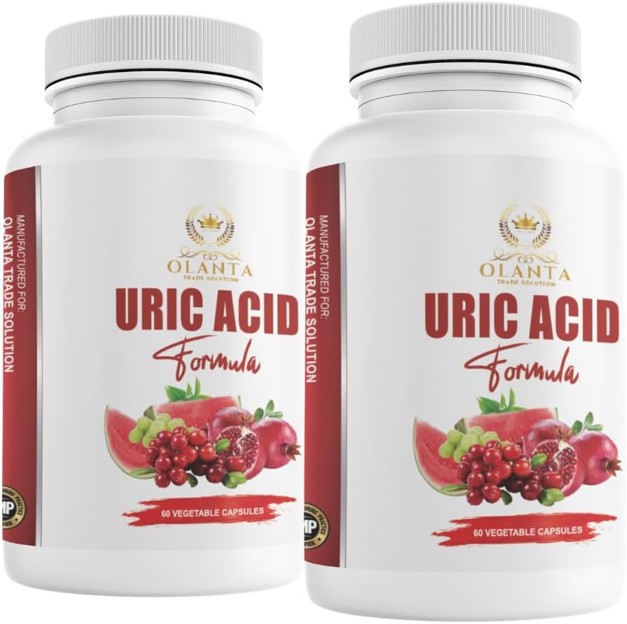 Herbal Uric Acid Complex - Joint Support & Water Retention Pills for Women - Milk Thistle, Tart Cherry, Green Coffee Beans - 2 Bottles