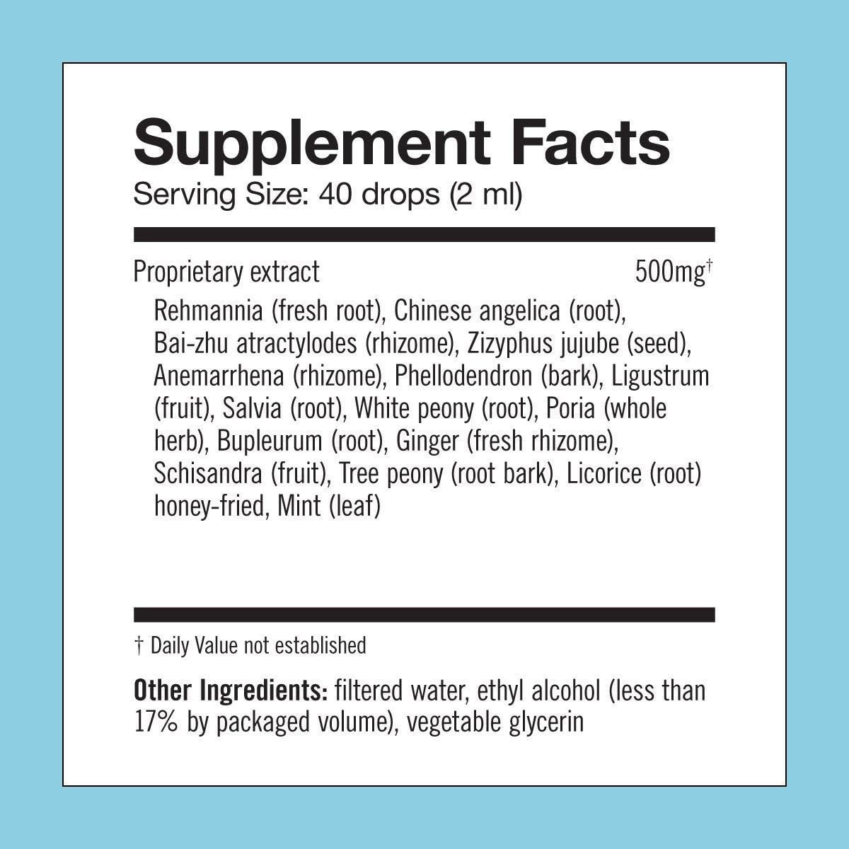 Herbalogic Flashback Liquid Herb Drops - Menopausal Relief for Hot Flashes, Night Sweats, Sleeplessness, Irritability - 2 Fl. Oz.