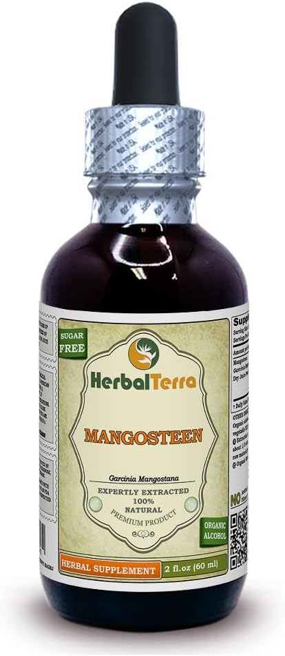 HerbalTerra LLC Mangosteen Leaf Cabbage Dried Juice Powder Liquid Extract 2 oz - Made in USA