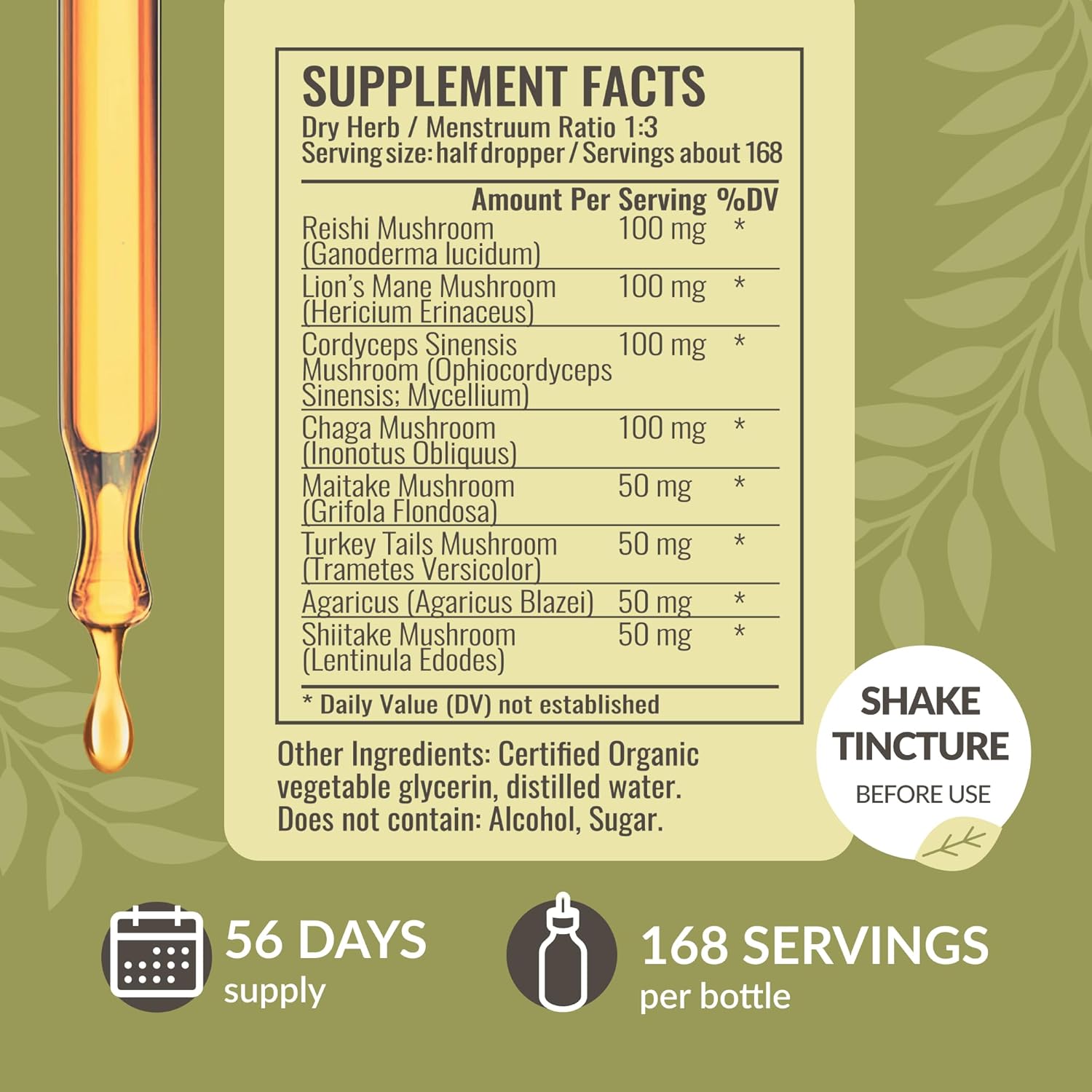 HERBAMAMA Adrenal Support & Super Immune Mushroom Blend Kit - Liquid Complex Bundle - Vegan, Non-GMO, Sugar & Alcohol-Free - 2 Pack