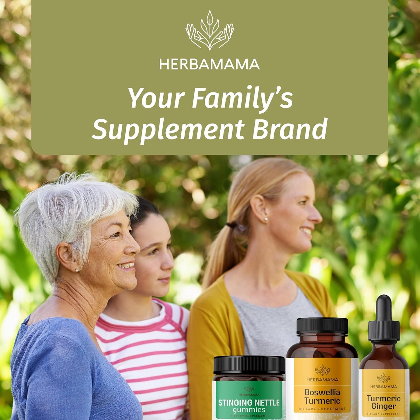 HERBAMAMA Boswellia Turmeric and Mullein Leaf Capsules Bundle - 2100mg Boswellia Turmeric & 1200mg Mullein Leaf Capsules - Vegan, Non GMO, Gelatin-Free - 2 Pack