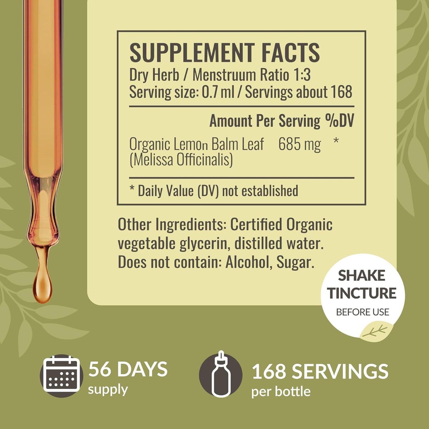 HERBAMAMA Hyaluronic Acid Gummies with Lemon Balm Leaf Extract - 2 Pack Bundle - Vegan, Non-GMO, Alcohol-Free - 250mg Gummies, 4 fl oz Extract