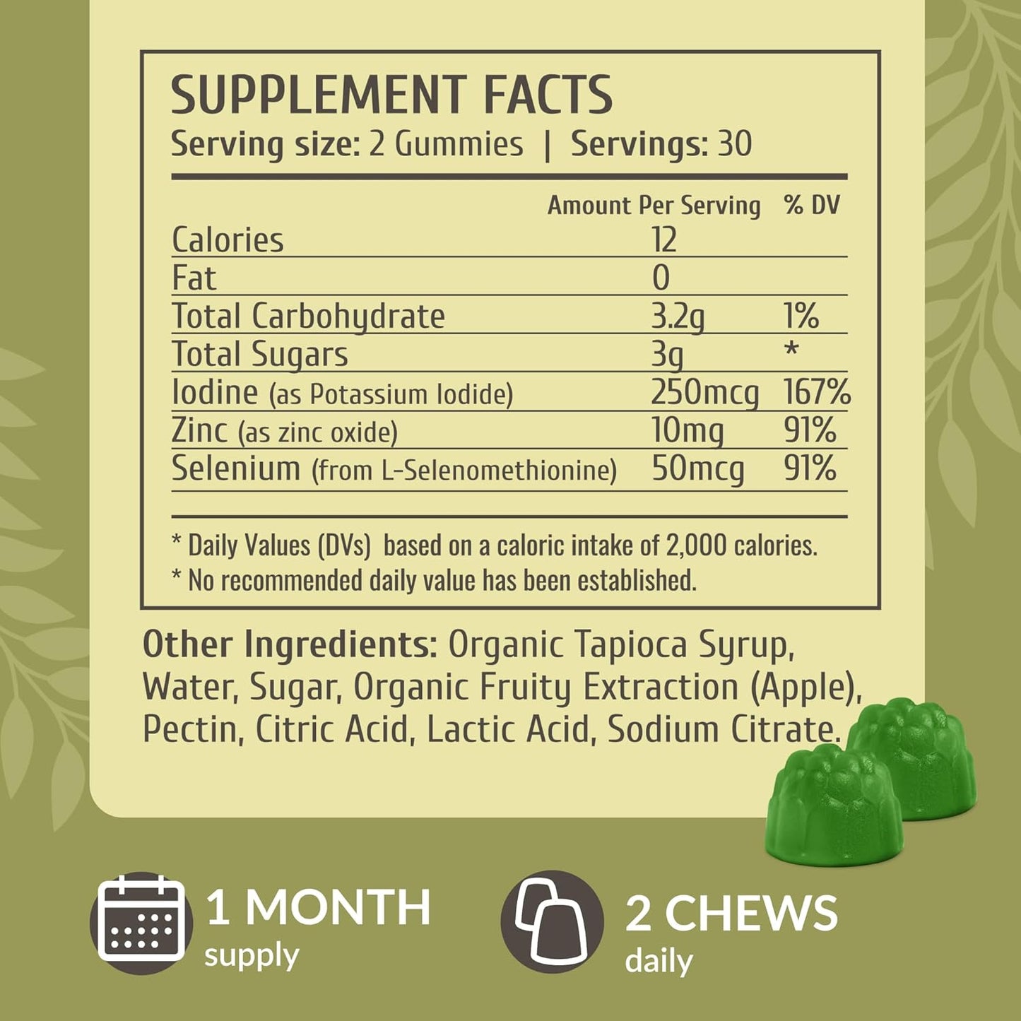 HERBAMAMA Lemon Balm Tincture & Potassium Iodine Gummies Bundle - Vegan, Non-GMO, Alcohol & Gelatin-Free - 2 Pack, 4 fl oz