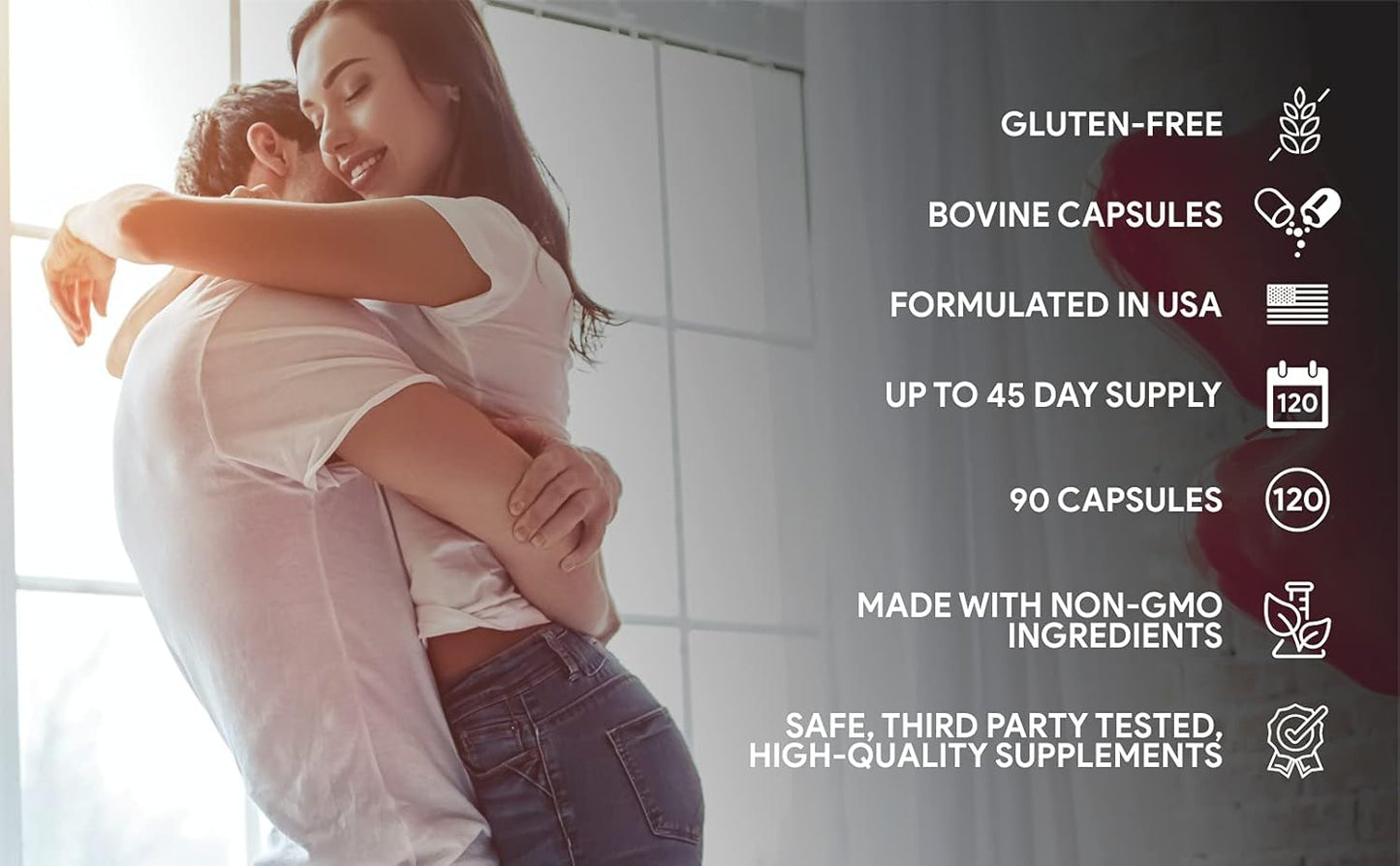 HerbaMe HGH Supplements - 90 Capsules for Men and Women - Muscle Building & Recovery Formula with Colostrum & Amino Acids