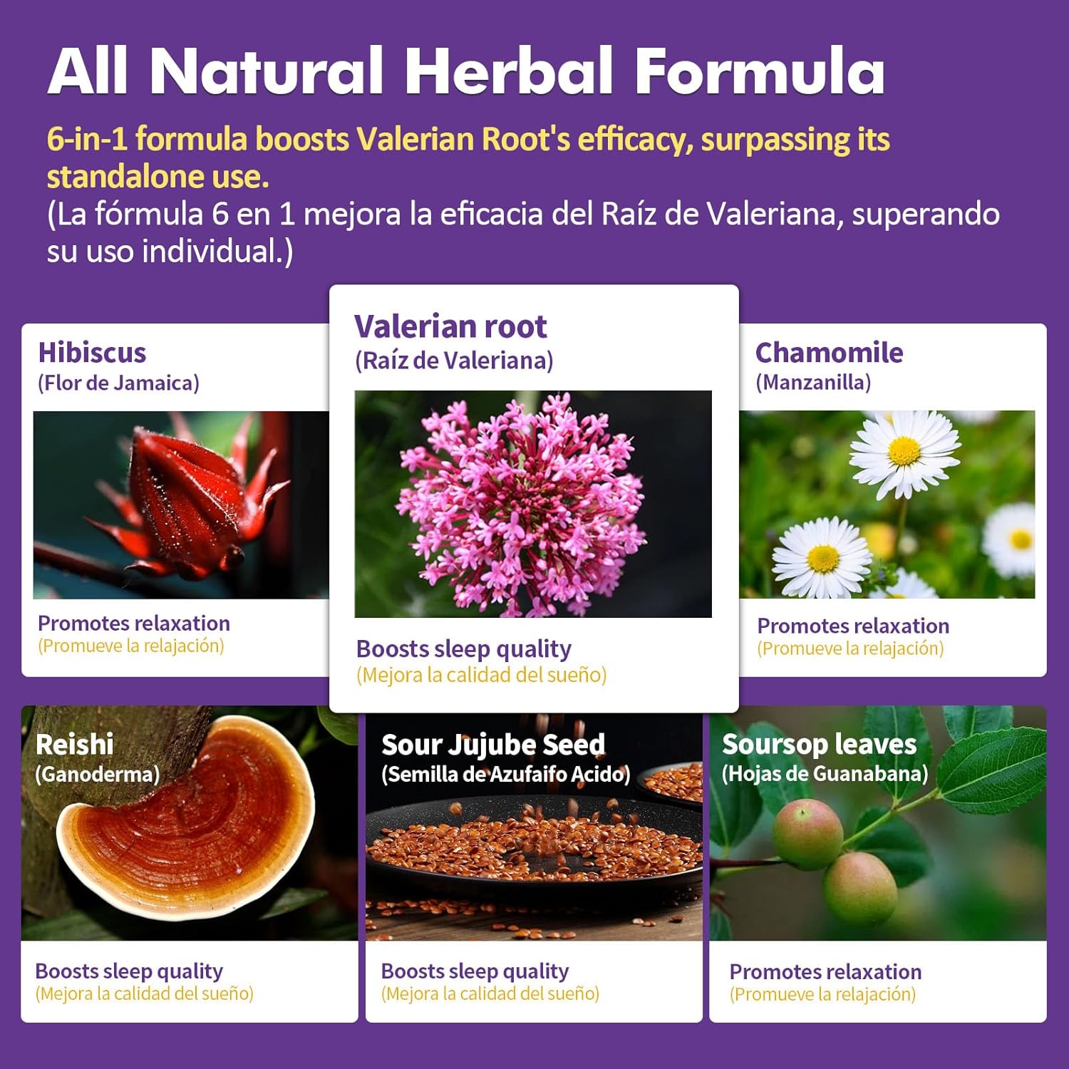 Herbmood Valerian Root Chamomile and Hibiscus Sleep Drops for Deep Sleep - 4oz Herbal Extract Liquid