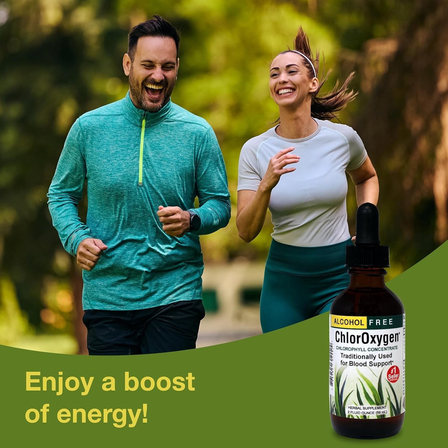 Herbs Etc. ChlorOxygen Chlorophyll Concentrate - Boost Energy & Blood Circulation - Natural Vitality Support - Alcohol-Free - 2 fl oz