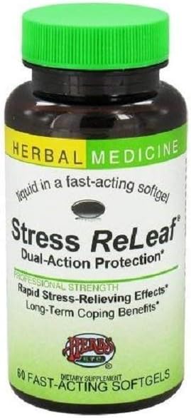 Herbs Etc. Stress ReLeaf Herbal Supplement for Relaxation - Gluten-Free Softgels - 60 Servings