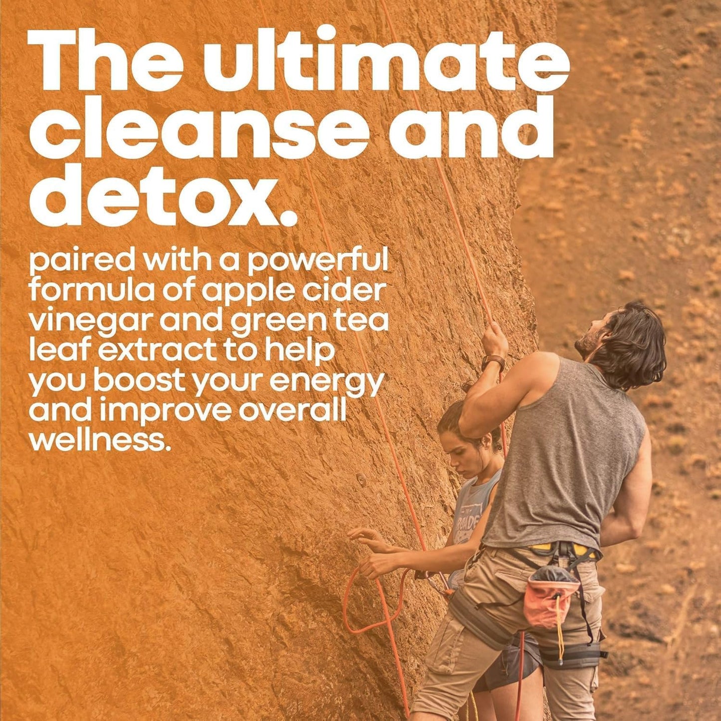 Herbtonics Thermogenic Supplement for Metabolic Health & Energy - 120 Veg Capsules with ACV, Green Tea Extract & Caffeine for Men & Women