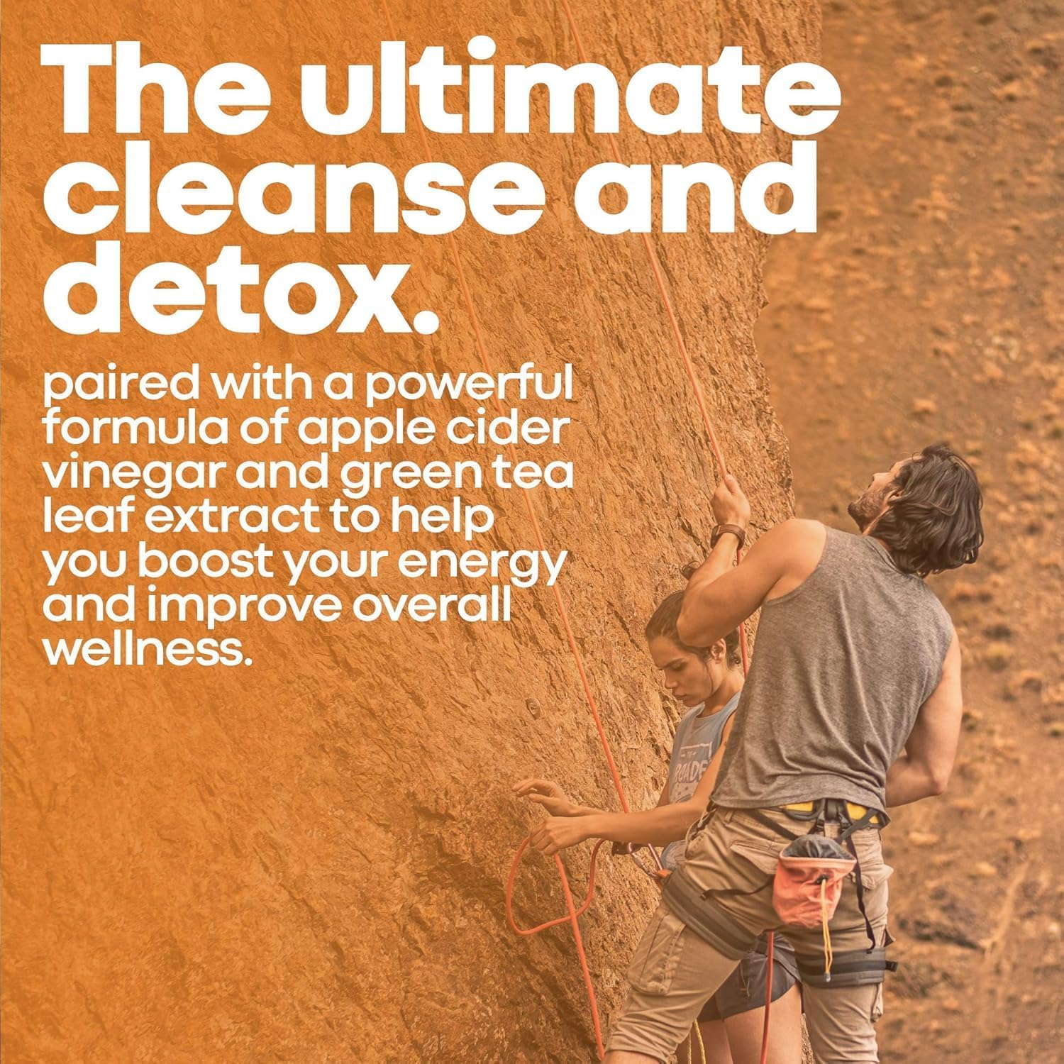 Herbtonics Thermogenic Supplement for Metabolic Health & Energy - 120 Veg Capsules with ACV, Green Tea Extract & Caffeine for Men & Women