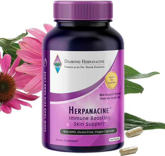 Herpanacine Diamond Skin Care & Immune Support Vitamins - Natural Ingredients - 200 Count - Clear Skin & Immune System Support