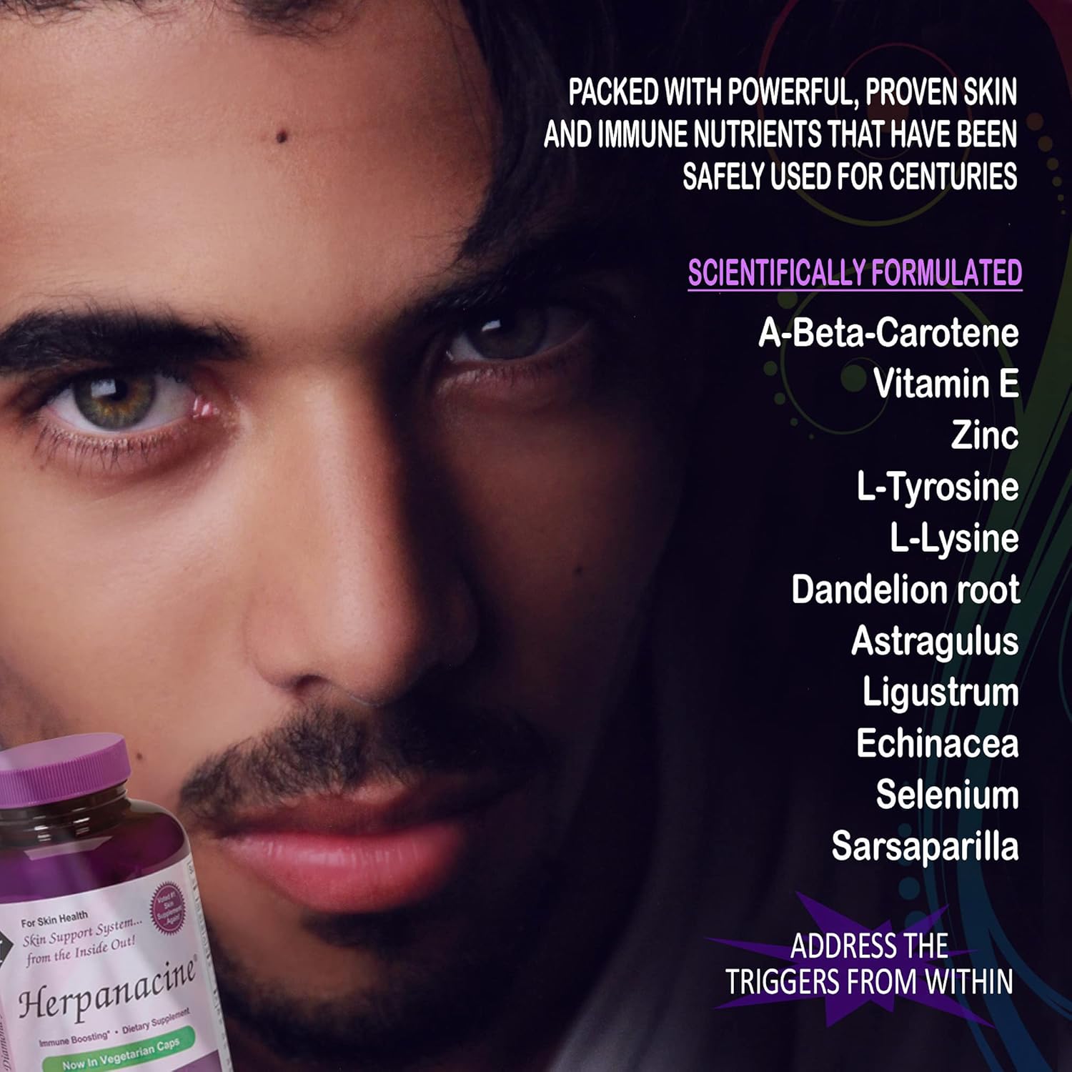 Herpanacine Diamond Skin Care & Immune Support Vitamins - Natural Ingredients - 200 Count - Clear Skin & Immune System Support