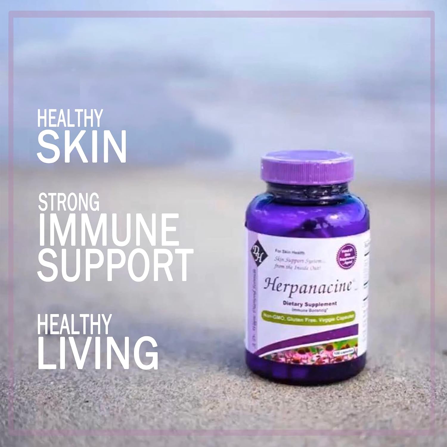 Herpanacine Diamond Skin Care & Immune Support Vitamins - Natural Ingredients - 200 Count - Clear Skin & Immune System Support