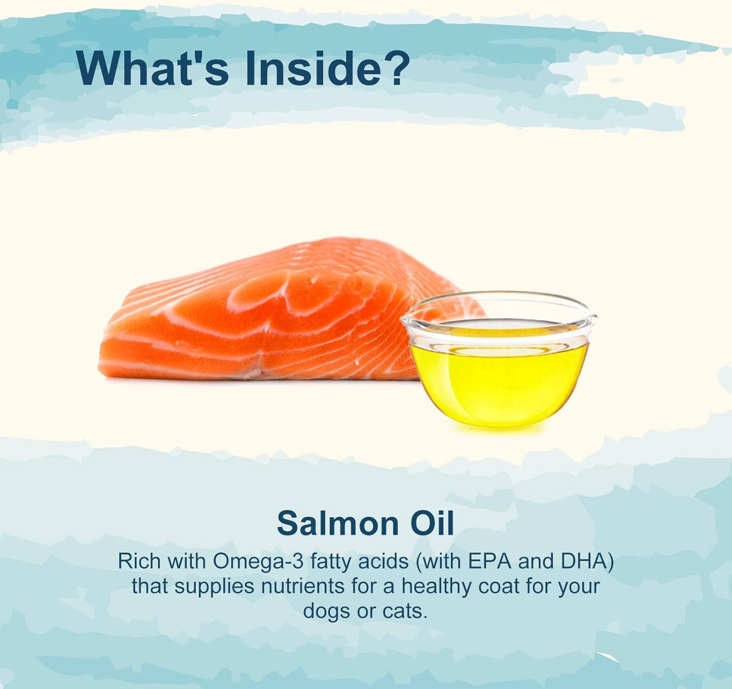 HESH Pet Co. Wild Alaskan Salmon Oil 16oz for Dogs & Cats - Skin & Coat Supplement with Omega 3 EPA + DHA Fatty Acids for Joint, Immune & Heart Health