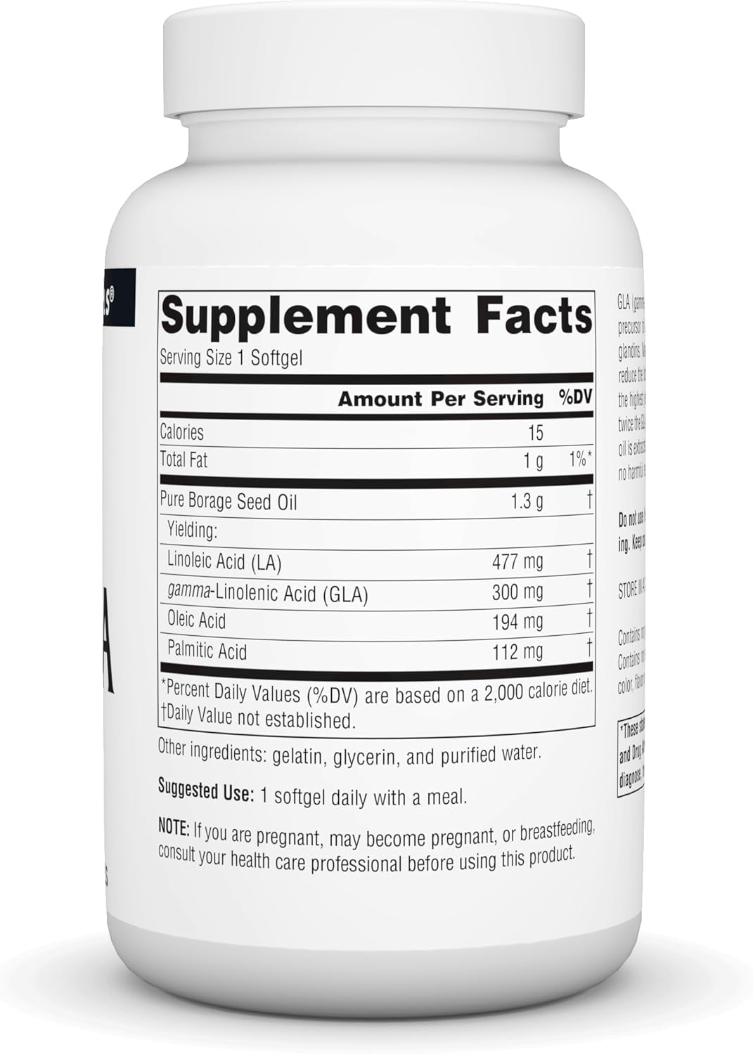 Hexane-Free Borage Seed Oil Softgels - Source Naturals Mega-GLA 300 - 60 Capsules