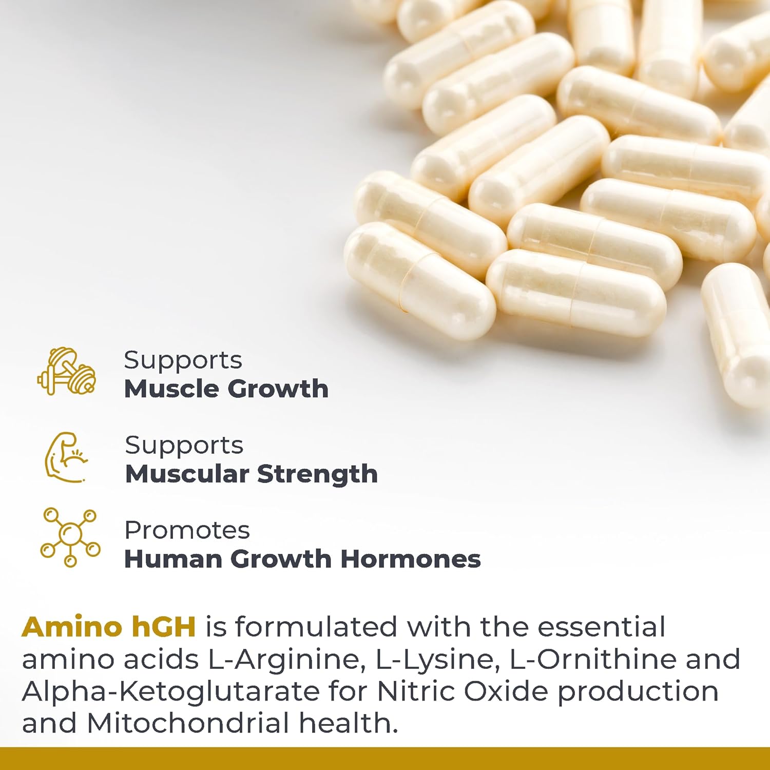 HGH Supplements for Men and Women with Amino Acids - Enhance Human Growth Hormone and Muscle Growth - 105 Capsules by Premier Research Labs